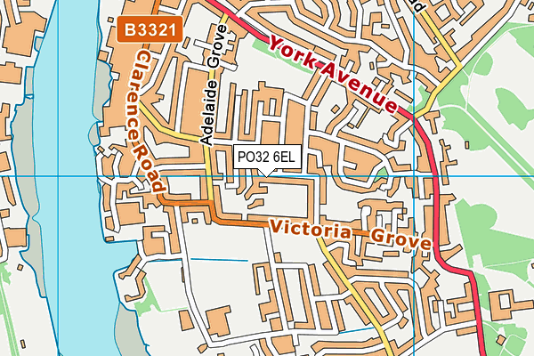 PO32 6EL map - OS VectorMap District (Ordnance Survey)