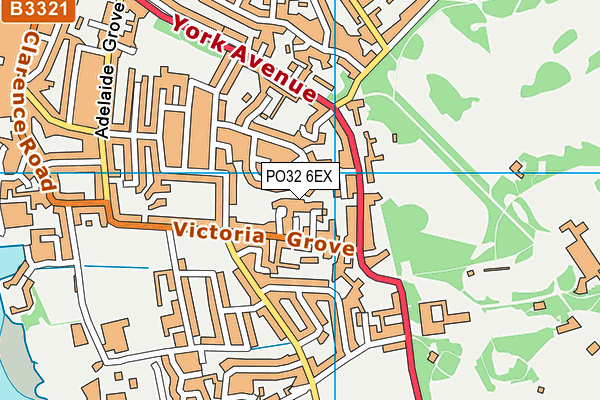 PO32 6EX map - OS VectorMap District (Ordnance Survey)