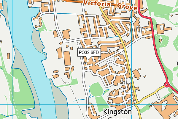 PO32 6FD map - OS VectorMap District (Ordnance Survey)