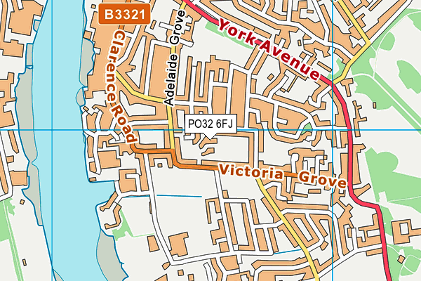 PO32 6FJ map - OS VectorMap District (Ordnance Survey)