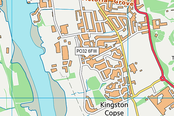 PO32 6FW map - OS VectorMap District (Ordnance Survey)