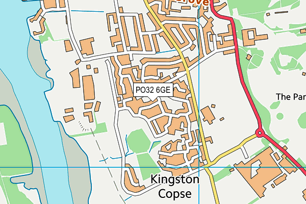 PO32 6GE map - OS VectorMap District (Ordnance Survey)