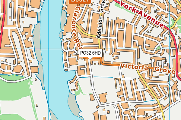 PO32 6HD map - OS VectorMap District (Ordnance Survey)