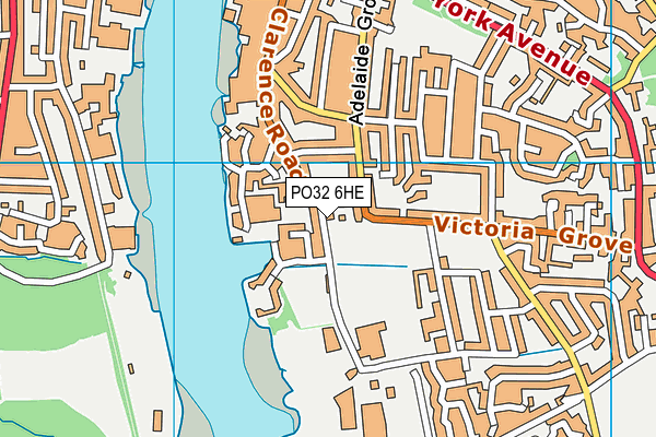 PO32 6HE map - OS VectorMap District (Ordnance Survey)