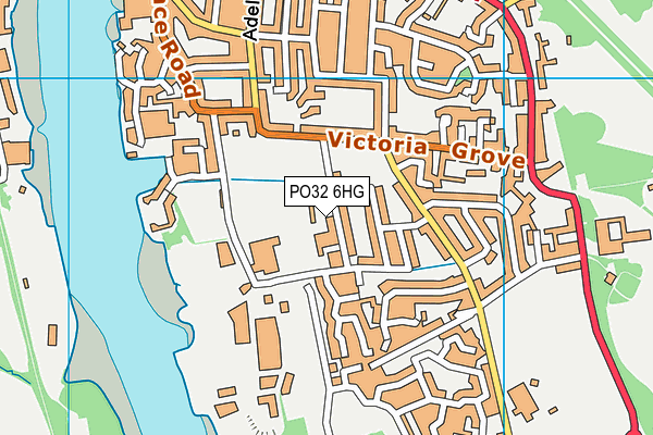 PO32 6HG map - OS VectorMap District (Ordnance Survey)