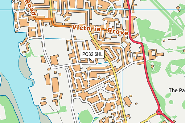 PO32 6HL map - OS VectorMap District (Ordnance Survey)