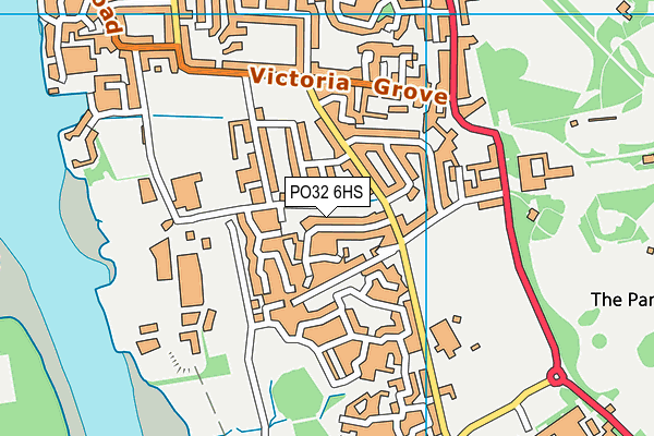 PO32 6HS map - OS VectorMap District (Ordnance Survey)