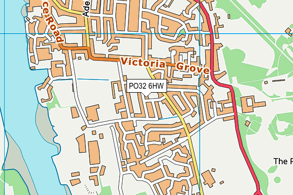 PO32 6HW map - OS VectorMap District (Ordnance Survey)