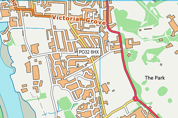 PO32 6HX map - OS VectorMap District (Ordnance Survey)