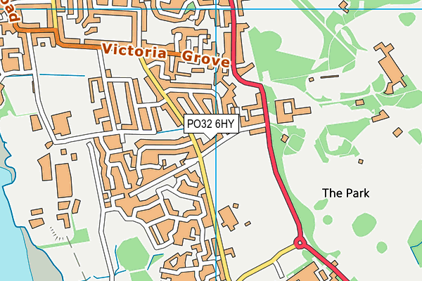 PO32 6HY map - OS VectorMap District (Ordnance Survey)