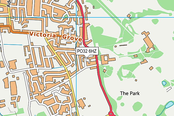 PO32 6HZ map - OS VectorMap District (Ordnance Survey)