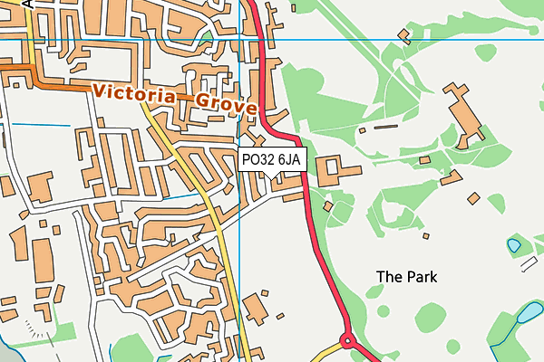 PO32 6JA map - OS VectorMap District (Ordnance Survey)