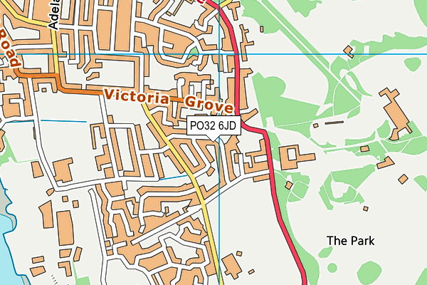 PO32 6JD map - OS VectorMap District (Ordnance Survey)