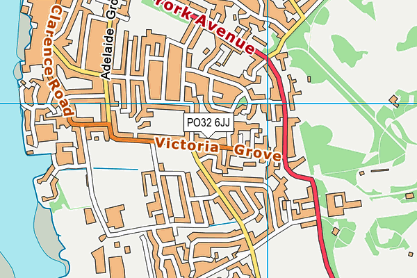 PO32 6JJ map - OS VectorMap District (Ordnance Survey)