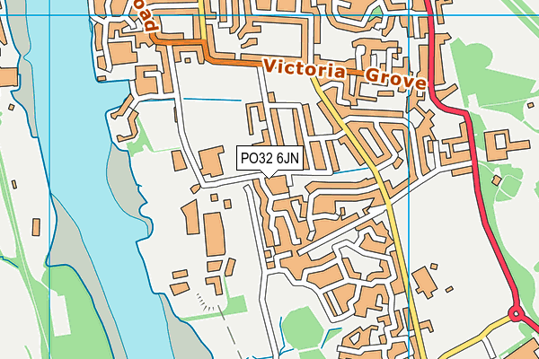 PO32 6JN map - OS VectorMap District (Ordnance Survey)