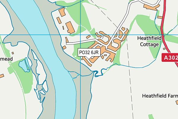 PO32 6JR map - OS VectorMap District (Ordnance Survey)