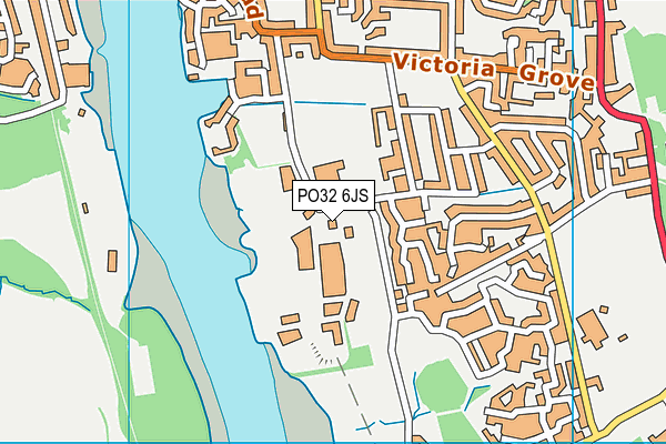 PO32 6JS map - OS VectorMap District (Ordnance Survey)