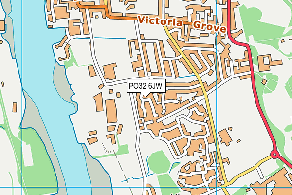 PO32 6JW map - OS VectorMap District (Ordnance Survey)
