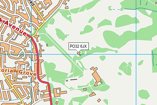 PO32 6JX map - OS VectorMap District (Ordnance Survey)