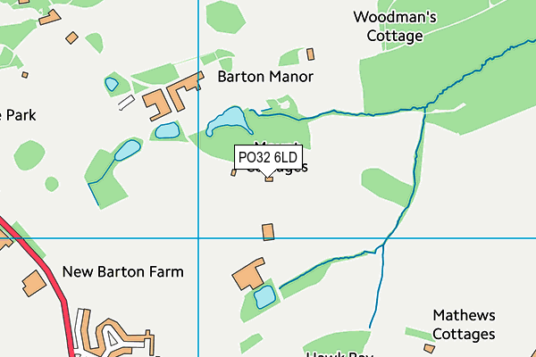 PO32 6LD map - OS VectorMap District (Ordnance Survey)