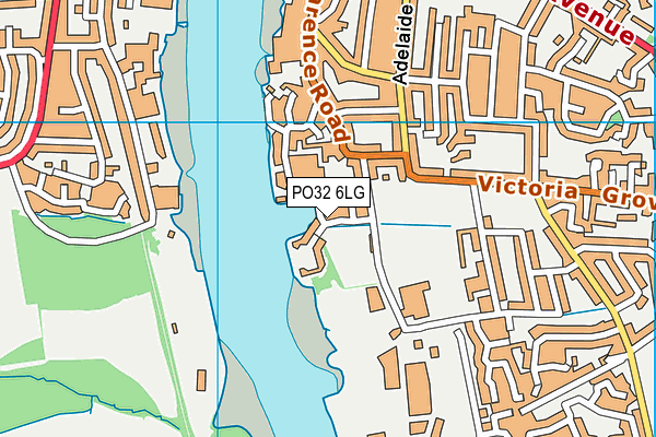 PO32 6LG map - OS VectorMap District (Ordnance Survey)