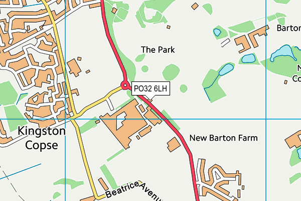 PO32 6LH map - OS VectorMap District (Ordnance Survey)