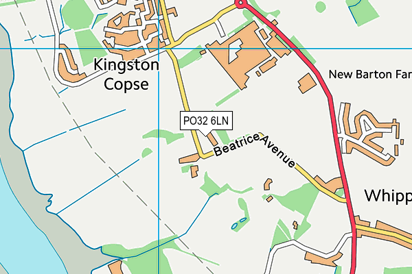 PO32 6LN map - OS VectorMap District (Ordnance Survey)