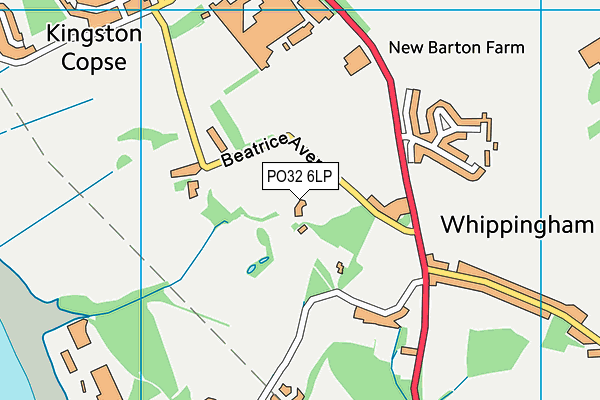 East Cowes Cricket Club map (PO32 6LP) - OS VectorMap District (Ordnance Survey)