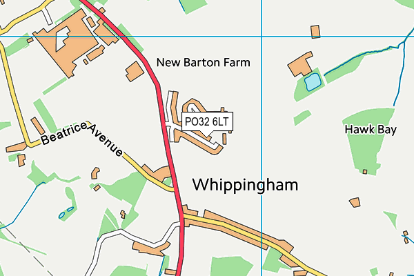 PO32 6LT map - OS VectorMap District (Ordnance Survey)