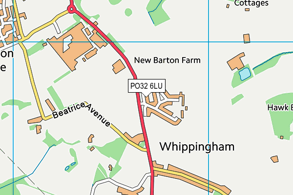 PO32 6LU map - OS VectorMap District (Ordnance Survey)