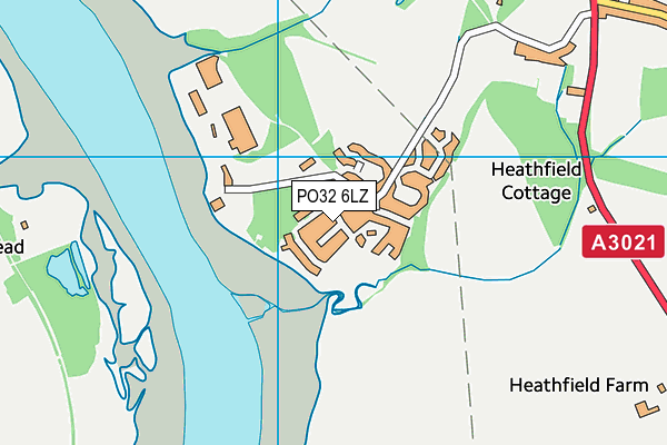 PO32 6LZ map - OS VectorMap District (Ordnance Survey)