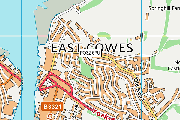 PO32 6PU map - OS VectorMap District (Ordnance Survey)