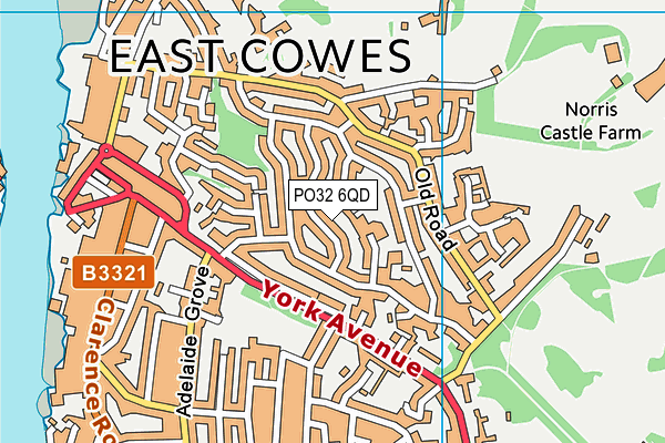 PO32 6QD map - OS VectorMap District (Ordnance Survey)