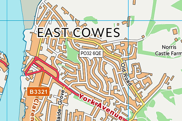 PO32 6QE map - OS VectorMap District (Ordnance Survey)