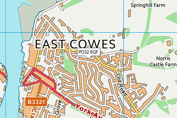 PO32 6QF map - OS VectorMap District (Ordnance Survey)