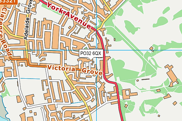 PO32 6QX map - OS VectorMap District (Ordnance Survey)