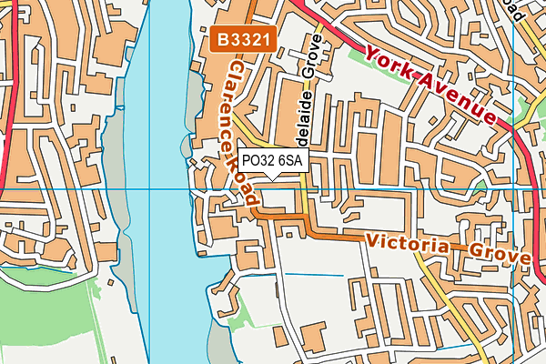 PO32 6SA map - OS VectorMap District (Ordnance Survey)