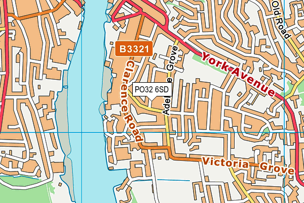 PO32 6SD map - OS VectorMap District (Ordnance Survey)
