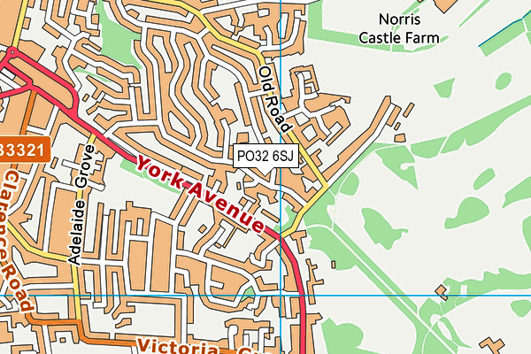 PO32 6SJ map - OS VectorMap District (Ordnance Survey)