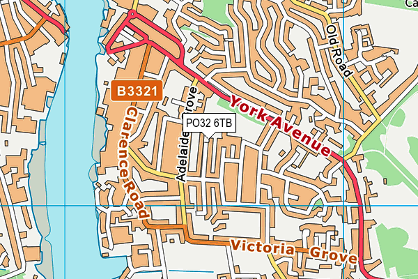 PO32 6TB map - OS VectorMap District (Ordnance Survey)