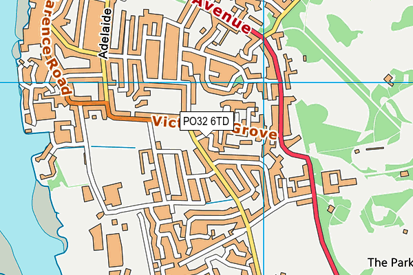 PO32 6TD map - OS VectorMap District (Ordnance Survey)