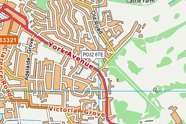 PO32 6TE map - OS VectorMap District (Ordnance Survey)
