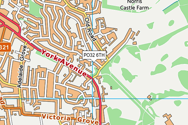 PO32 6TH map - OS VectorMap District (Ordnance Survey)