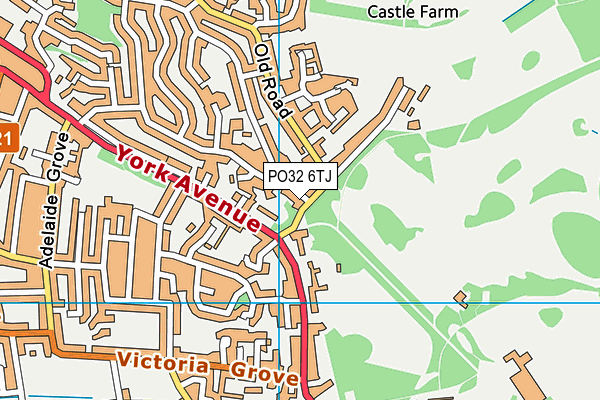 PO32 6TJ map - OS VectorMap District (Ordnance Survey)