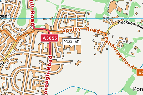 PO33 1AD map - OS VectorMap District (Ordnance Survey)