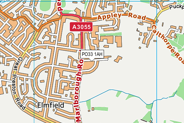 PO33 1AH map - OS VectorMap District (Ordnance Survey)