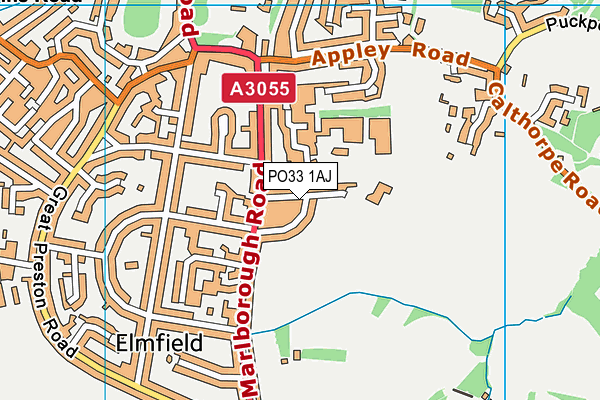 PO33 1AJ map - OS VectorMap District (Ordnance Survey)