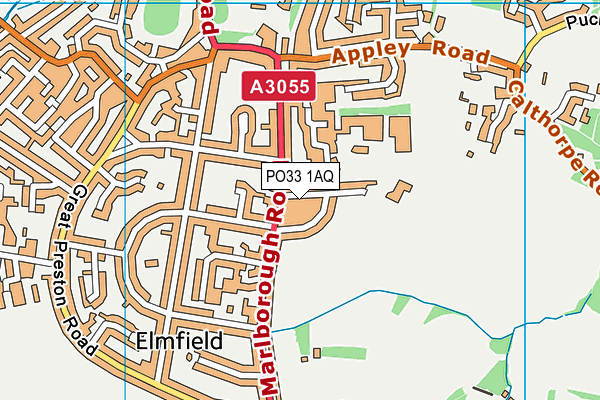 PO33 1AQ map - OS VectorMap District (Ordnance Survey)