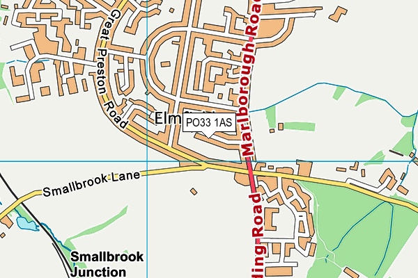 PO33 1AS map - OS VectorMap District (Ordnance Survey)