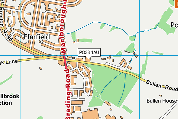 PO33 1AU map - OS VectorMap District (Ordnance Survey)